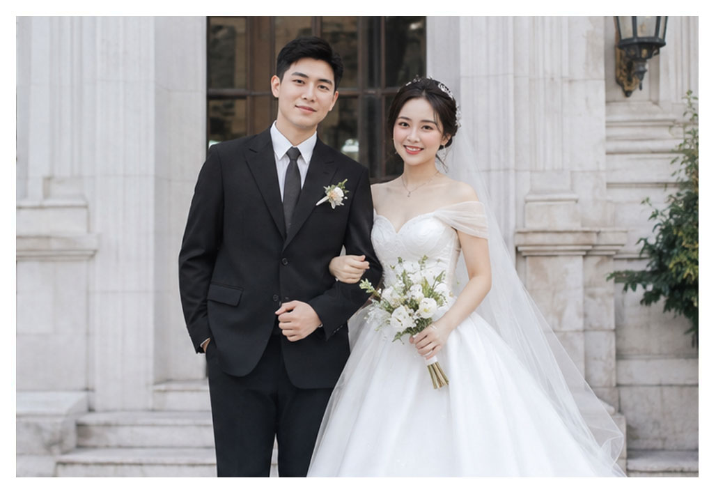 In ảnh ép lụa hình cưới đẹp